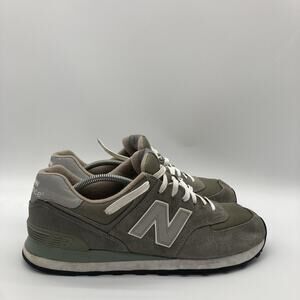Mens Size 13 D New Balance 574 M574GS Gray Light Blue Casual Shoes Sneakers